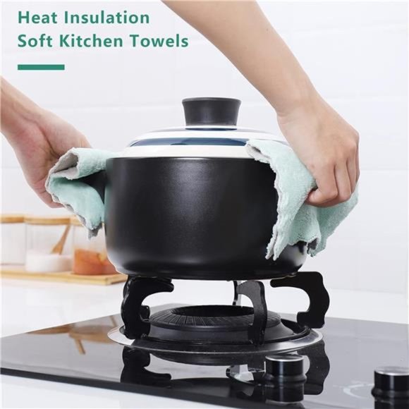 20 Pack Kitchen Dish Cloths, Super Absorbent Microfiber Cleaning Cloth - Picture 5 of 7